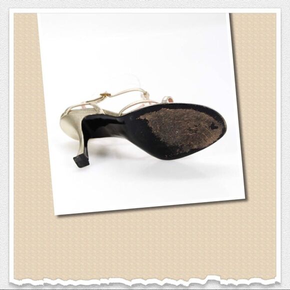 Barneys New York Leather Heeled Sandals 38.5 8.5 - Picture 4 of 7